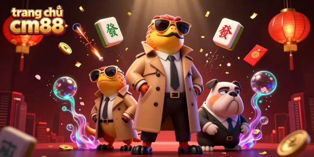 Experience the thrilling atmosphere of trang chủ cm88 with raptors in a trench coat trying to enter a VIP lounge.