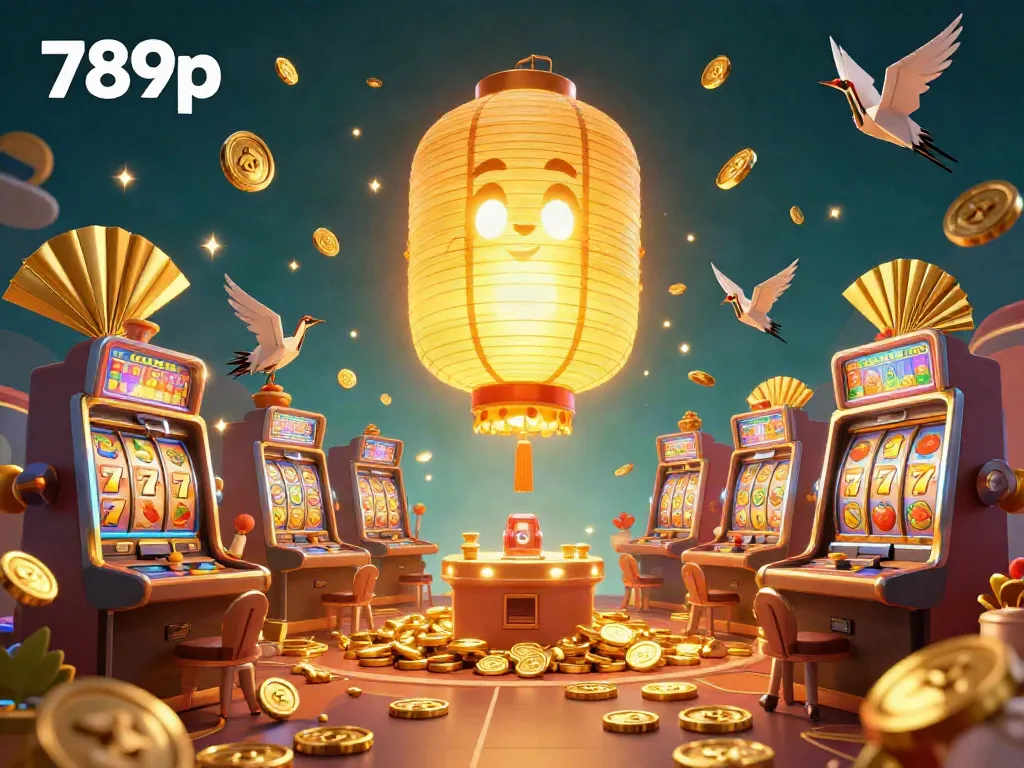 Engage in thrilling casino action with 789p's dynamic illustration featuring characters and vibrant elements.