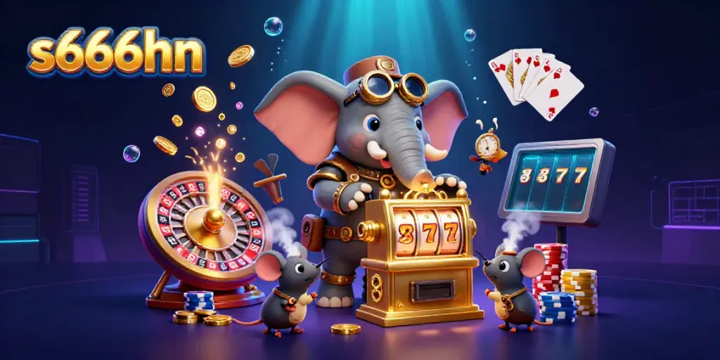 Spin the s666hn slot machine with a steampunk elephant engineer in action!