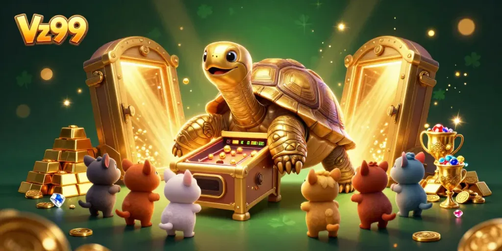 Play Vz99 and discover exciting gaming experiences with vibrant 3D casino elements.