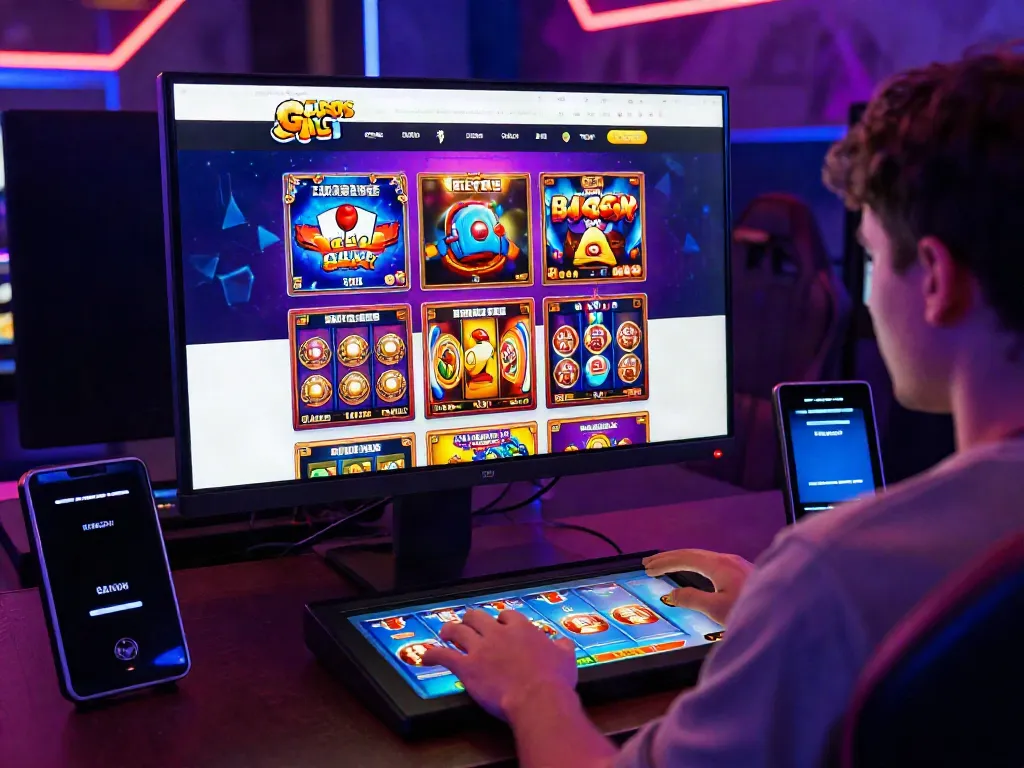 Engaging online gambling with slot gacor games on a vibrant interface, showcasing user interaction.