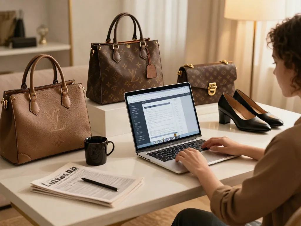 Buy Replica Online: Premium e-commerce experience with designer products and shopping cart.