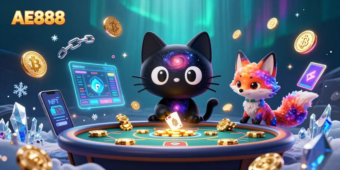 Experience thrilling moments at AE888 with a cosmic casino featuring a black hole cat.