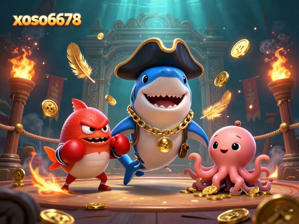 Enter the exciting world of xoso6678 with a vibrant 3D casino scene featuring engaging characters and dynamic gameplay elements.