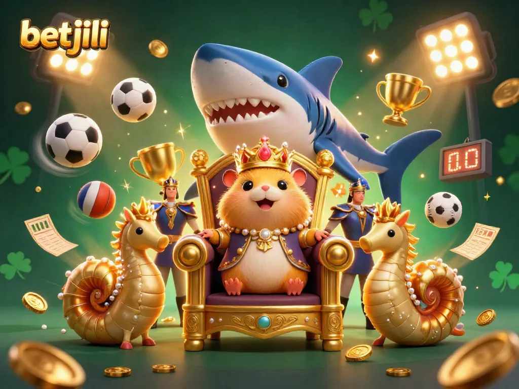 Betjili brings excitement to gaming with a dynamic illustration of a golden hamster king and royal guards.