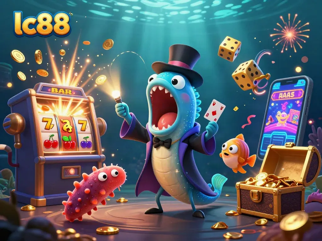 Witness the lc88 magic with a vibrant 3D rendering showcasing casino excitement and high-stakes thrills.
