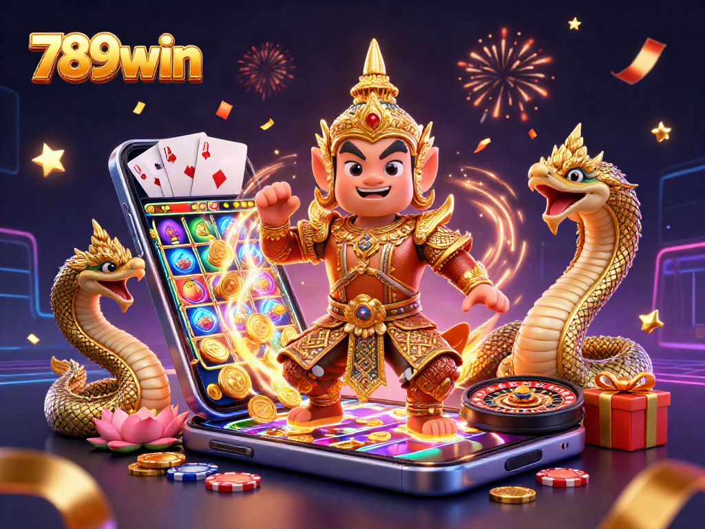Experience exciting gameplay with 789win's dynamic slot games featuring golden treasures and celebrations.