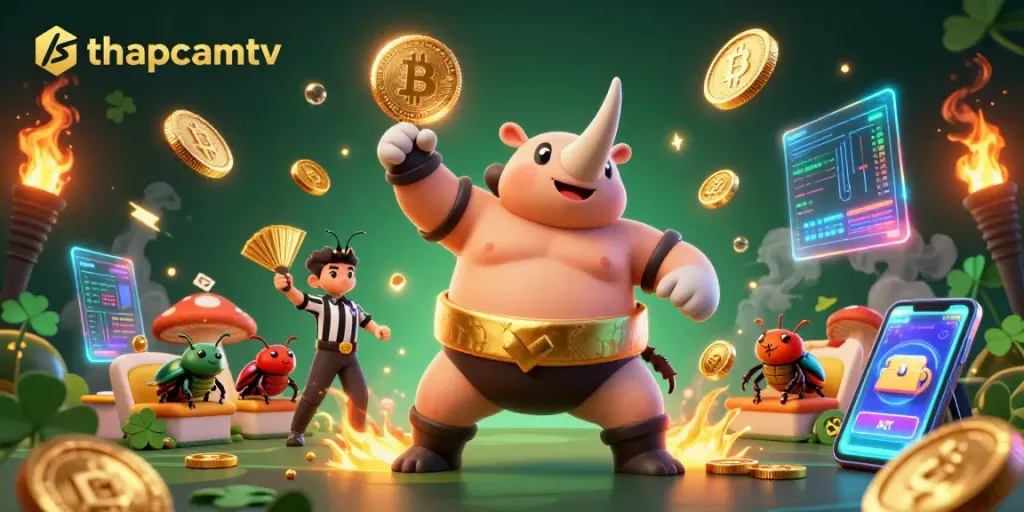 Bet on thapcamtv with spectacular 3D casino-themed action featuring coin explosions.