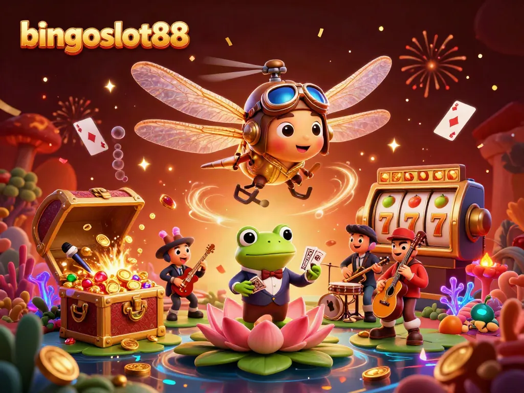Permainan bingoslot88 di kasino dengan karakter unik dan elemen bermain yang menarik.