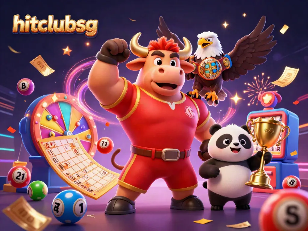 Experience thrilling wins at hitclubsg with dynamic casino imagery featuring vibrant characters.