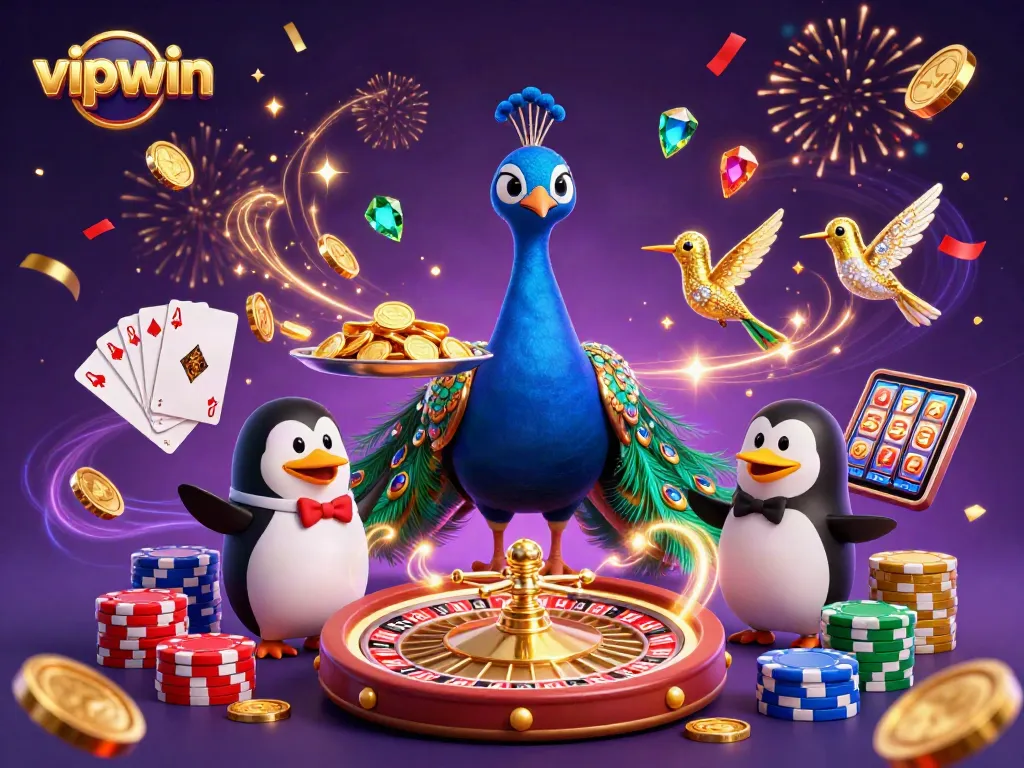 Experience vipwin's vibrant casino excitement with sophisticated characters and dazzling game elements.