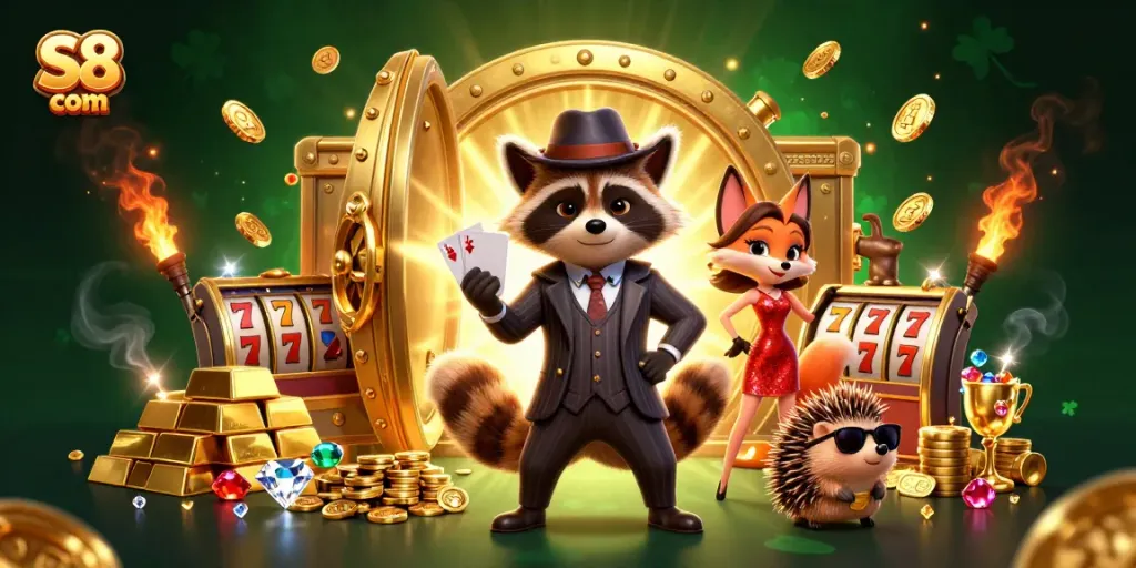 Experience thrilling gameplay at S8 com with exciting wins, gold bars, and vibrant casino themes.