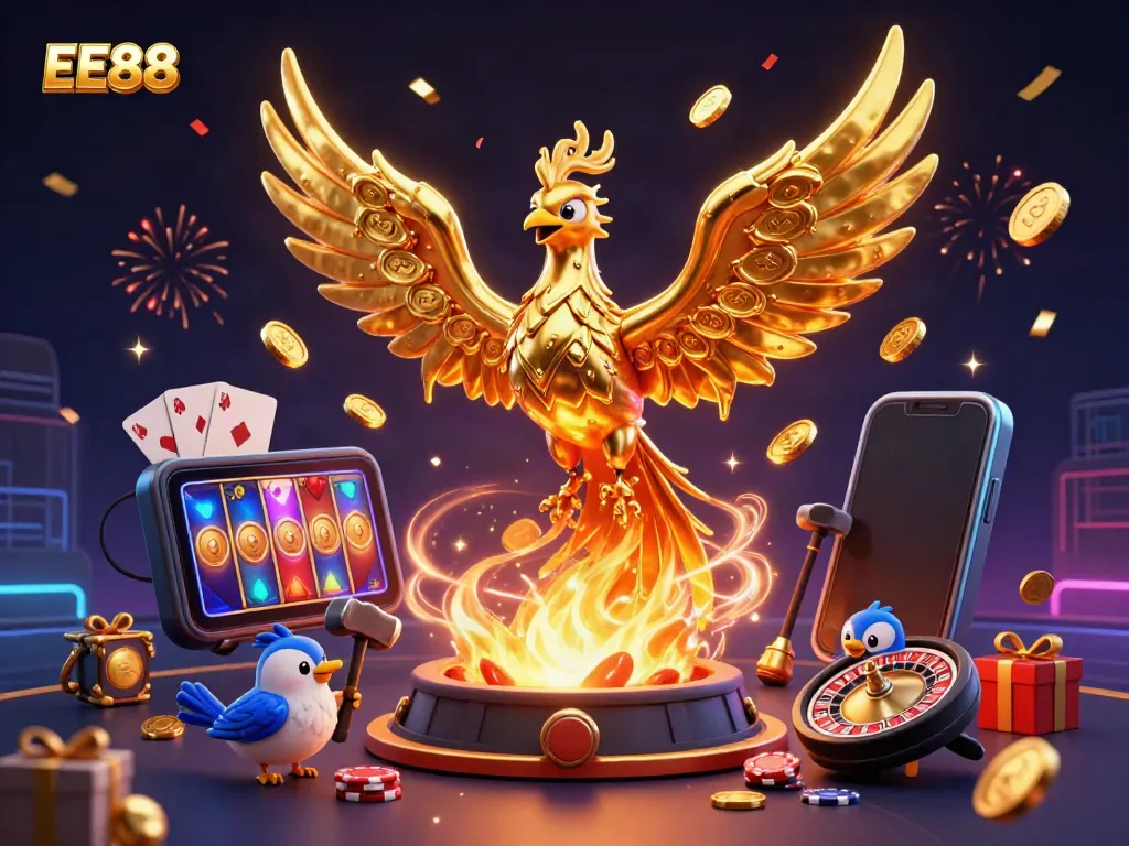 Engage with the exciting world of EE88 casino featuring dynamic game elements and vibrant celebration.