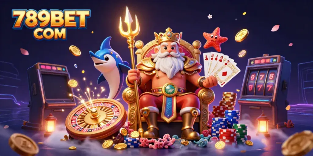 Experience the thrill of gaming with 789BET COM in this captivating 3D illustration.