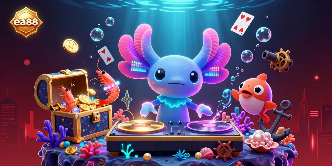 Experience exciting betting action with ea88 in a vibrant underwater casino scene featuring dancing creatures.