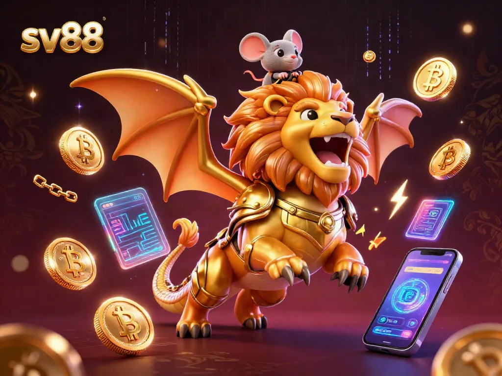 Win big at sv88 with vibrant 3D casino illustration showcasing thrilling gaming elements.