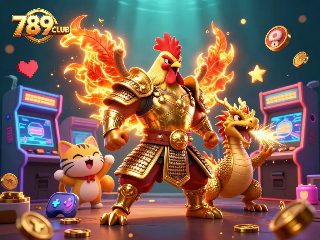 Engage in thrilling games at 789CLUB with stunning visuals of colorful characters and casino elements.