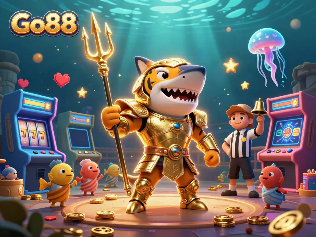 Engage in thrilling slots action on Go88 with vibrant characters and 3D gaming elements.