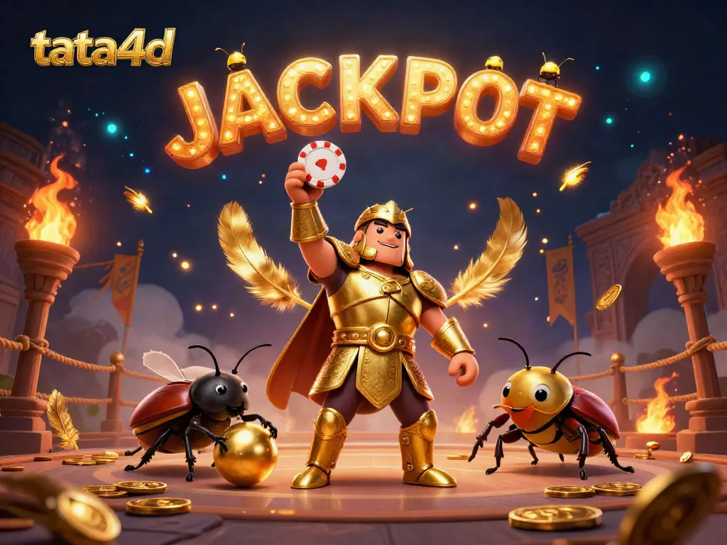 Experience the excitement of tata4d as our heroes celebrate a jackpot win in a vibrant casino scene.