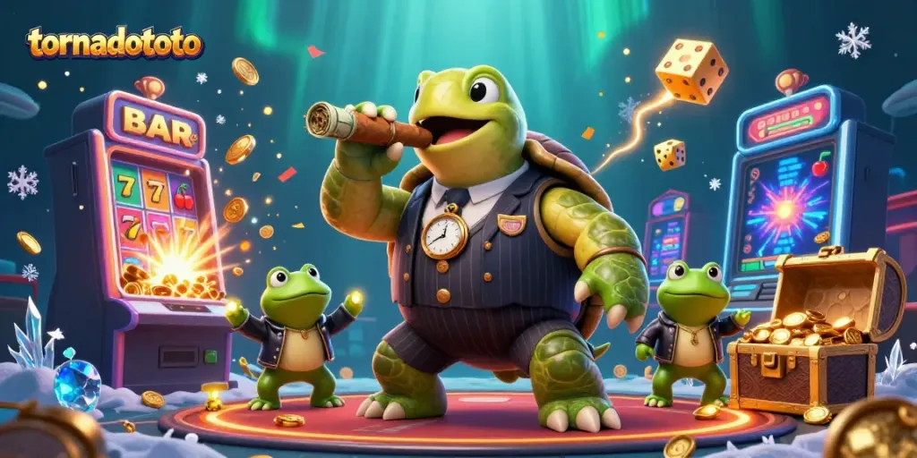 Engage in thrilling gameplay at tornadototo with vibrant casino characters and dynamic elements.